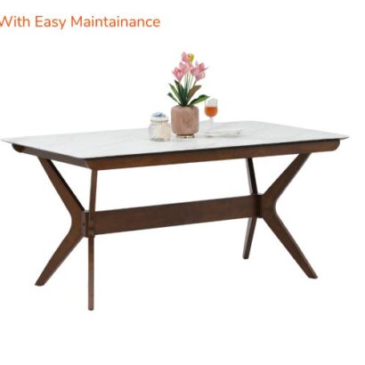 Chicago Smart Top Dining Table 6 Seater & Chicago Dining Chair Set
