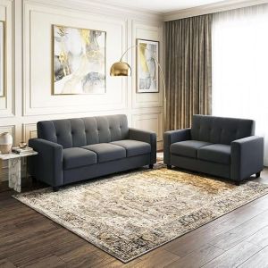 FURNY Homeoy 5 Seater Fabric 3+2 Sofa Set