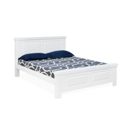 Nilkamal Anderson Solid Wood king Bed without Storage (White)