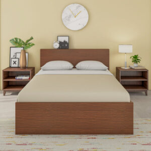 Nilkamal Arthur Plus Double Bed (Legno Oak Dark)
