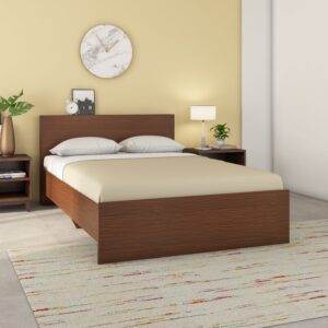 Nilkamal Arthur Plus Double Bed (Legno Oak Dark)
