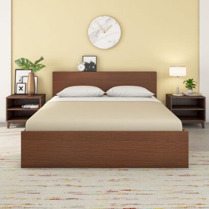 Nilkamal Arthur Plus Queen Bed (Legno Oak Dark)