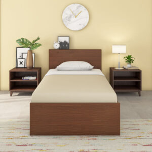 Nilkamal Arthur Plus Single Bed (Legno Oak Dark)