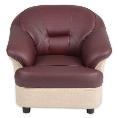 Nilkamal Bright 1 Seater Sofa (Maroon Beige)