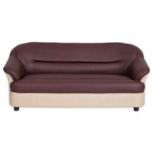 Nilkamal Bright 3 Seater Sofa (Maroon Beige)