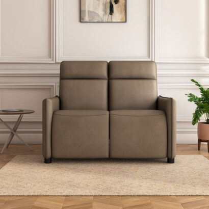 Nilkamal Carlton 2 Seater Manual Recliner (Light Brown)
