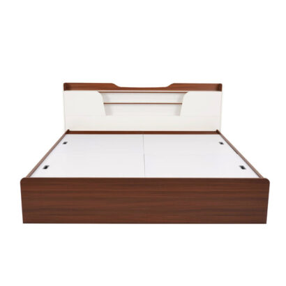 Nilkamal Hawk Calipso Queen Bed With Storage (Classic Plank Walnut/White)