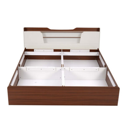 Nilkamal Hawk Calipso Queen Bed With Storage (Classic Plank Walnut/White)