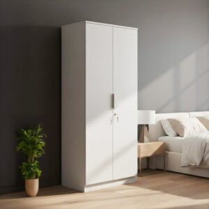Nilkamal Joyce 2 Door Wardrobe (Frosty White)