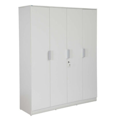 Nilkamal Joyce 4 Door Wardrobe (Frosty White)