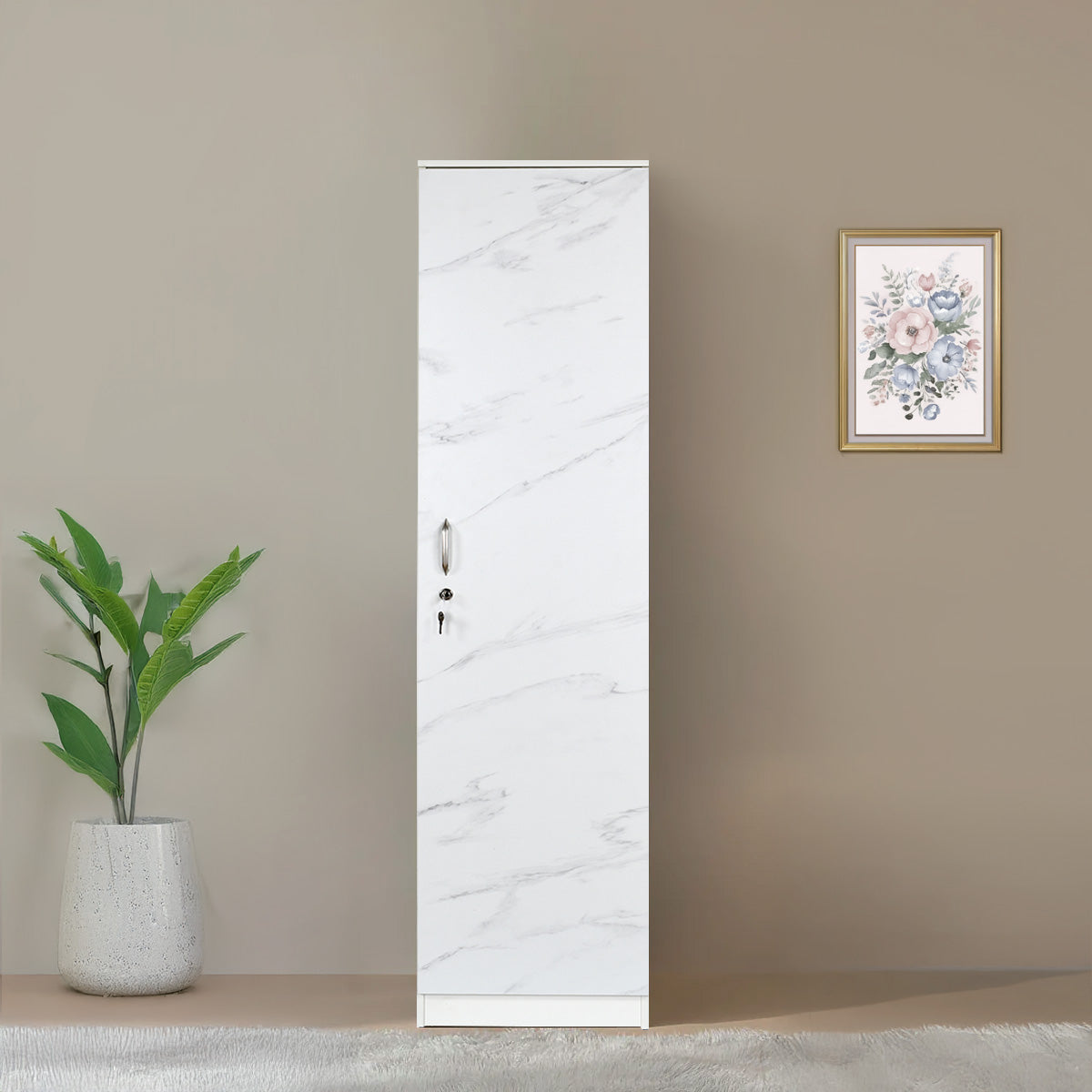 Nilkamal Marbito 1 Door Wardrobe (White) Nilkamal Marbito 1 Door Wardrobe (White)