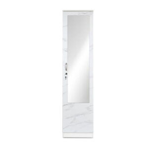Nilkamal Marbito 1 Door Wardrobe With Mirror (White)
