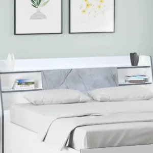 Nilkamal Marbito King Bed With Headboard & Box Storage (White)