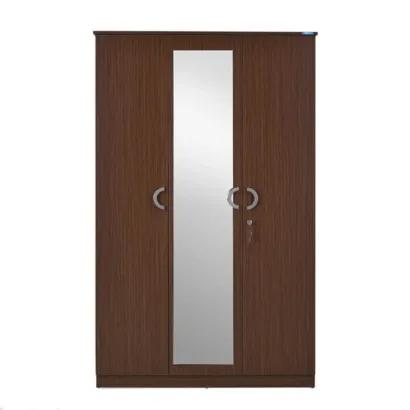 Nilkamal Massif 3 Door Wardrobe with Mirror (Legno Oak)