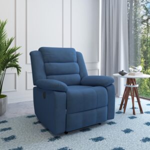 Nilkamal Sierra 1 Seater Electric Recliner Sofa (Blue)