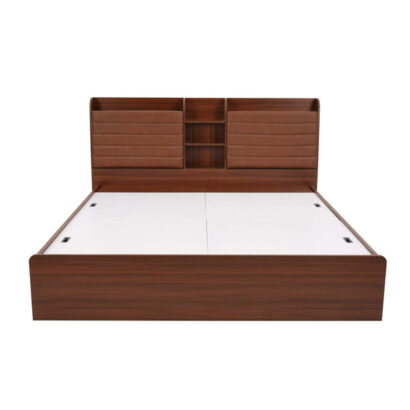 Nilkamal Tokyo Calipso King Bed With Storage (Classic Plank Walnut)