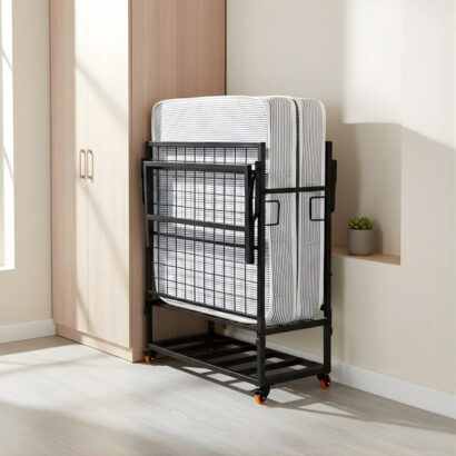 Nilkamal Zoe Folding Bed with Mattress (Black)