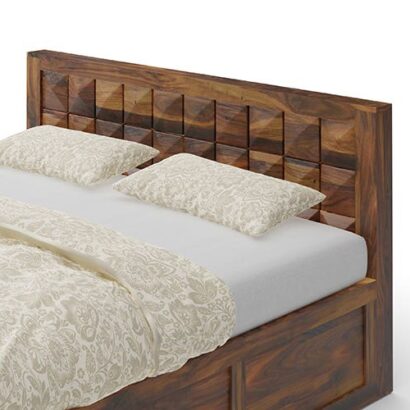 Royaloak Ashoka King Size Bed With Hydraulic Storage in Sheesham Wood