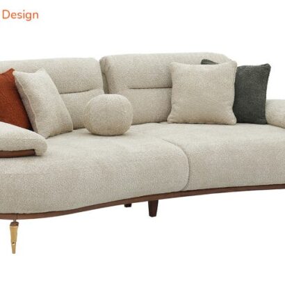 Royaloak Athens Boucle Fabric 3 Seater Sofa & Extendable Backrest