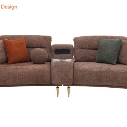 Royaloak Athens Boucle Fabric Four Seater Sofa with Sliding Extendable Backrest