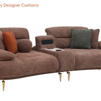 Royaloak Athens Boucle Fabric Four Seater Sofa with Sliding Extendable Backrest