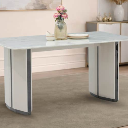 Royaloak Austin American Marble Dining Table Six Seater
