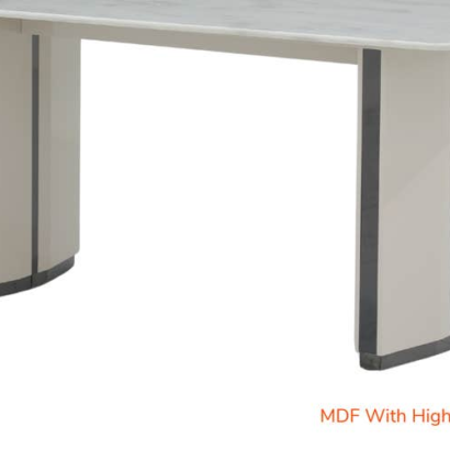 Royaloak Austin American Marble Dining Table Six Seater