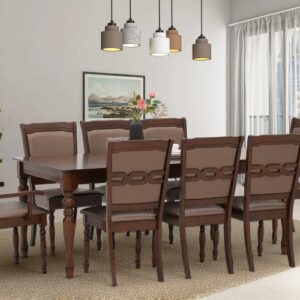 Royaloak Austin American Wooden Dining Table Set 8 Seater