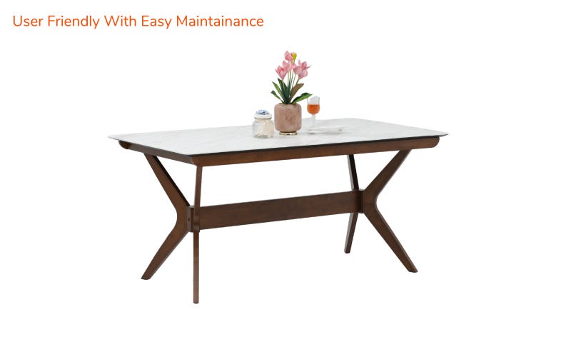 Royaloak Chicago American Smart Top Dining Table Six Seater