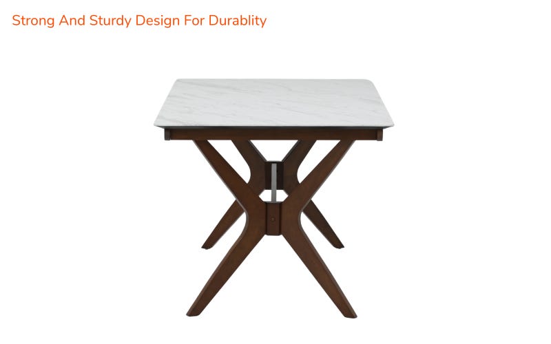 Royaloak Chicago American Smart Top Dining Table Six Seater