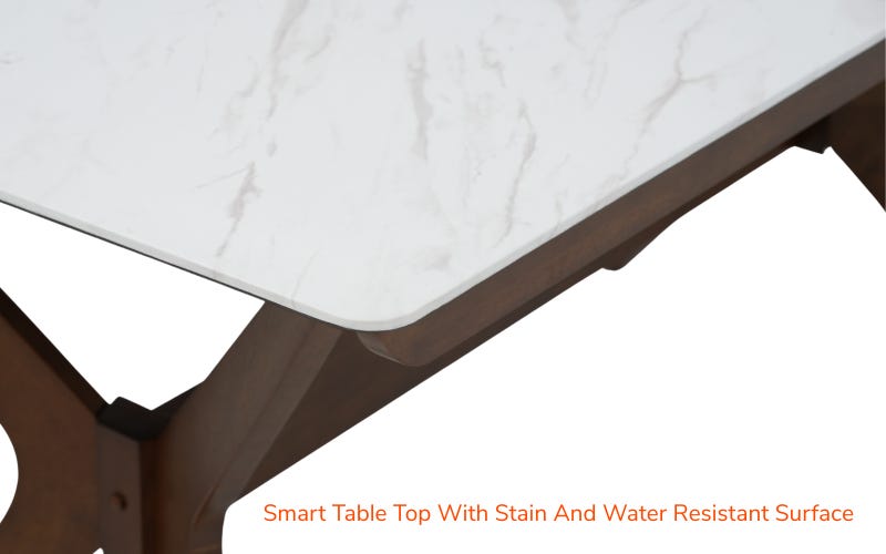 Royaloak Chicago American Smart Top Dining Table Six Seater