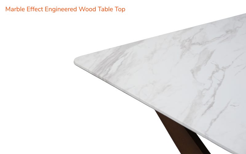 Royaloak Chicago American Smart Top Dining Table Six Seater