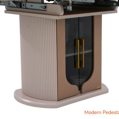 Royaloak Dallas American Extendable Glass Dining Table Six Seater With Inbuilt Cooktop