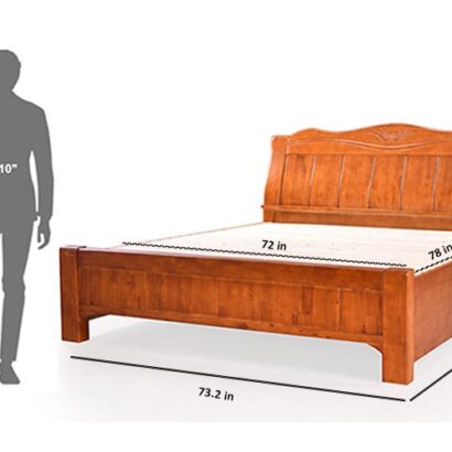 Royaloak Dalmore Wooden King Bed With Storage