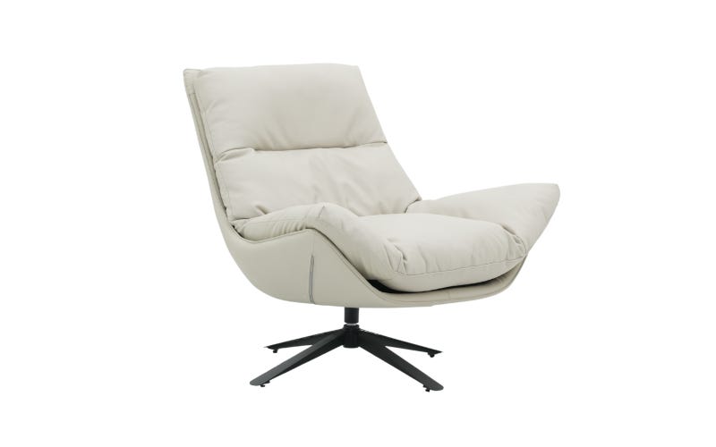 Royaloak Derby Leatherette Single Sofa With Revolving Mechanism