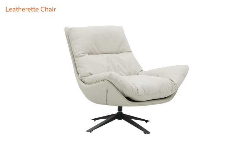 Royaloak Derby Leatherette Single Sofa With Revolving Mechanism