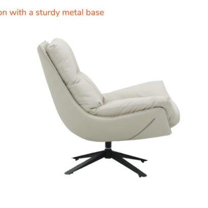 Royaloak Derby Leatherette Single Sofa With Revolving Mechanism