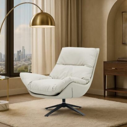 Royaloak Derby Leatherette Single Sofa With Revolving Mechanism