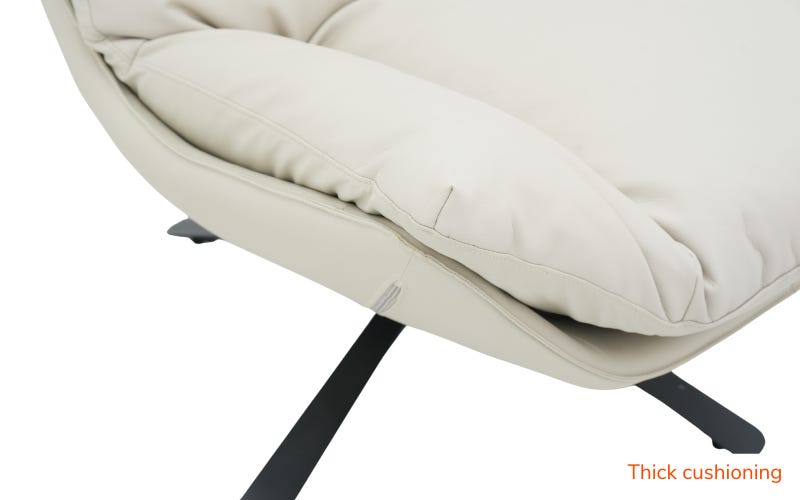 Royaloak Derby Leatherette Single Sofa With Revolving Mechanism