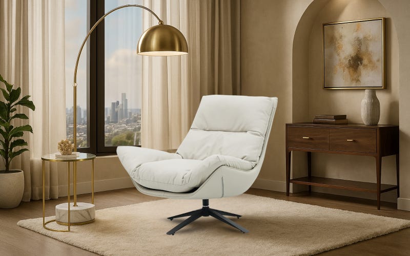 Royaloak Derby Leatherette Single Sofa With Revolving Mechanism Royaloak Derby Leatherette Single Sofa With Revolving Mechanism