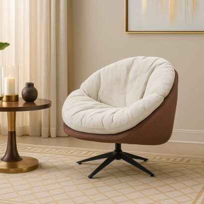 Royaloak Eugene Sofa Single Chair With Revolving Mechanism