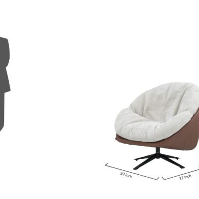 Royaloak Eugene Sofa Single Chair With Revolving Mechanism