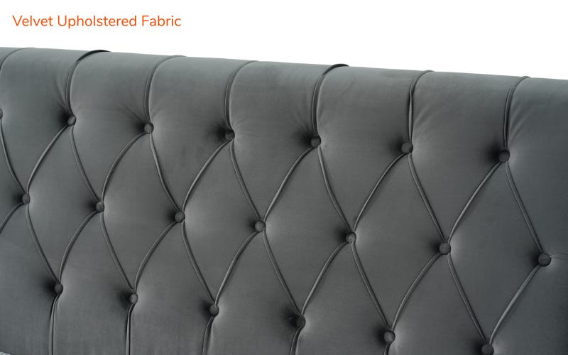 Royaloak Hector American Fabric King Size Bed