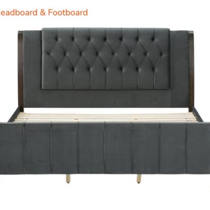 Royaloak Hector American Fabric King Size Bed