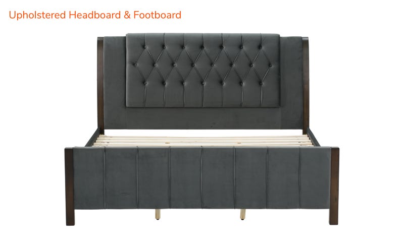 Royaloak Hector American Fabric King Size Bed