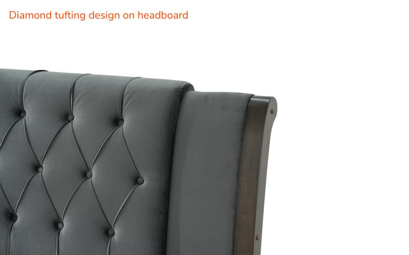 Royaloak Hector American Fabric King Size Bed