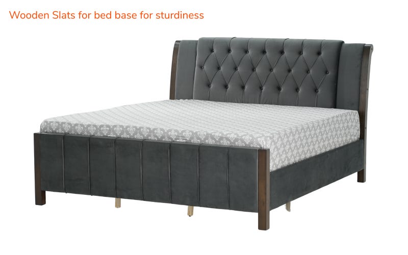 Royaloak Hector American Fabric King Size Bed