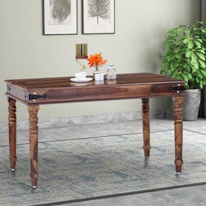 Royaloak Hilton Wooden 4 Seater Sheesham Wood Dining Table