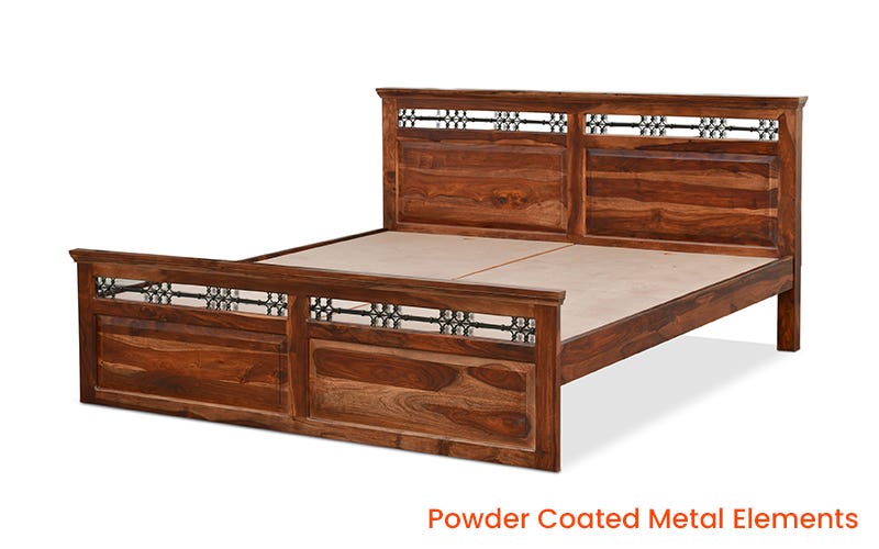 Royaloak Hilton Wooden King Bed