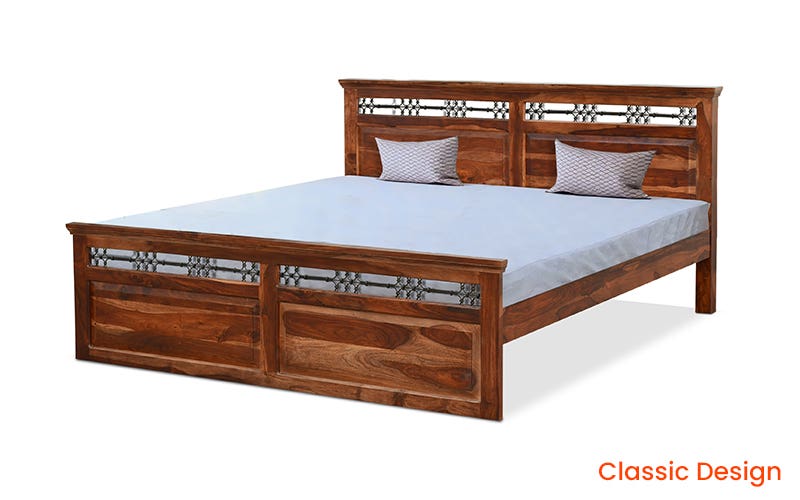 Royaloak Hilton Wooden King Bed
